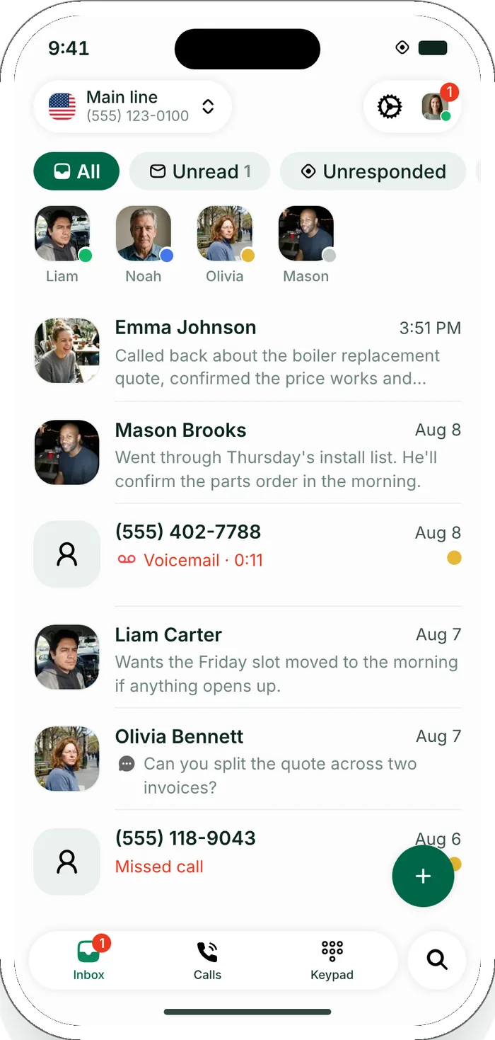 Allo iPhone app inbox